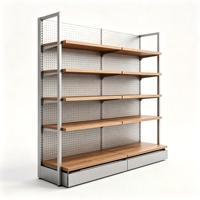 Gondoles de magasin de détail en métal au design personnalisé, rayonnages de supermarché