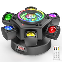 Projecteur LED mobile 100W à six bras, lumière de scène RGBW, lumière disco, DJ Party, DMX512, télécommande pour DJ, bar, fête, mariage