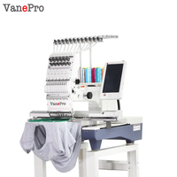 VanePro Nouvelle Machine à Broder Industrielle Automatique à Tête Unique 15 Aiguilles Haute Vitesse pour T-shirts et Casquettes avec Moteur