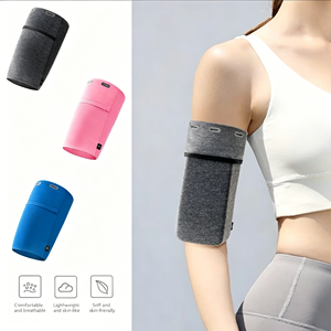 Brassard <span class=keywords><strong>de</strong></span> course respirant avec support <span class=keywords><strong>de</strong></span> poignet et pochette pour téléphone, personnalisable avec logo, pour équipement <span class=keywords><strong>de</strong></span> fitness et sport, à prix abordable - Product Image 4
