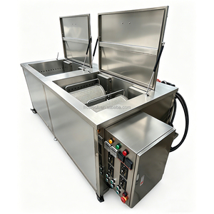 <span class=keywords><strong>Machine</strong></span> de nettoyage ultrasonique à panier rotatif 2 cuves pour petites pièces métalliques et minuscules composants, lavage et dégraissage à <span class=keywords><strong>tambour</strong></span> rotatif ultrasonique - Product Image 3