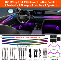 Kit d'éclairage d'ambiance LED en acrylique pour garniture de voiture, effet cascade dynamique, décoration intérieure, logo personnalisé, vente en gros OEM