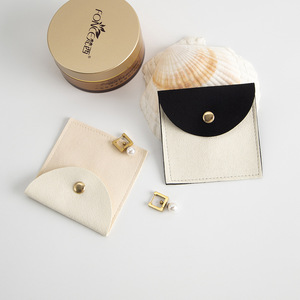 Jewelry Pouch <b>Envelope</b> Bag 8x8cm Fabric Snap Button Ring Packaging Jewelry Storage Pouches - Product Image 3