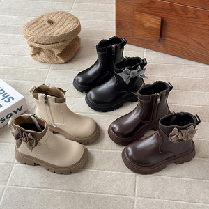 Stivaletti invernali da ragazza suola calda in <span class=keywords><strong>gomma</strong></span> spessa Sole antiscivolo fondo piatto <span class=keywords><strong>stivali</strong></span> Casual all'ingrosso - Product Image 1