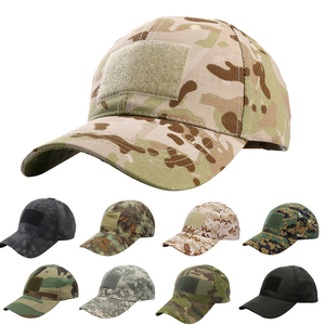 Custom <b>Flat</b> Top <b>Hat</b> Cuban Baseball Cap Cadet <b>Hats</b> in Camo Fabric With Printing and Embroidery Logo - Product Image 2