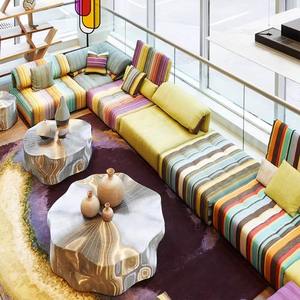 أثاث غرفة معيشة 3 مقاعد فاخرة حديثة لردهة غرفة معيشة بشكل بيضاوي أريكة عصرية خضراء زمردية اللون - Product Image 5