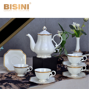 ถ้วยชาชุดกาน้ำชาภาษาอาหรับกาแฟ <span class=keywords><strong>Royal</strong></span> Bone China ชาและกาแฟชุด15 Pcs ถ้วยกาแฟและจานรอง - Product Image 5