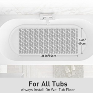Non-Slip Square Shower Mat PVC Shower Anti Fall Foot Mat PVC Soft Bath Mat Shower Carpet Stall <b>Floor</b> Mat Bathing <b>Accessories</b> - Product Image 2