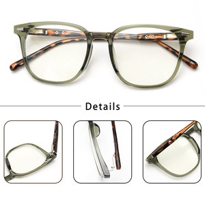 Gafas de Lectura Retro HBK con Armazón Grande TR90 para Hombre y Mujer, Óptica para <span class=keywords><strong>Miopía</strong></span> con Lentes Negros o Transparentes, Armazón Óptico de Color Retro - Product Image 6