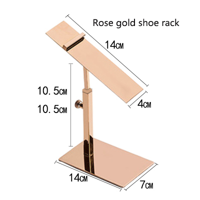 Mirror rose gold small shoe rack