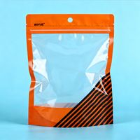 Pochette transparente personnalisée en matériaux recyclés Mylar (PET+PA+PE) refermable et étanche pour poudre protéinée et aliments pour animaux