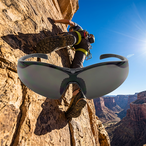 CE EN166 ANSI Z87.1 Safety Glasses Interchangeable PC Lens Sporty Protective Eyewear Comfortable PVC Nose <b>Pad</b> Fit - Product Image 1