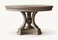 Ensemble de salle à manger rond vintage de luxe de haute qualité, fabrication d'usine, tables en bois durables et bien faites