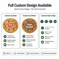 Modèle de pizza en PVC écologique TG, fait main, imperméable, inaltérable, haute fidélité, avec logo personnalisé, pour vitrine de restaurant occidental