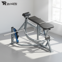 Máquina de remo con carga de placas para entrenamiento de fuerza, equipo de gimnasio comercial de alta calidad para culturismo Rosen