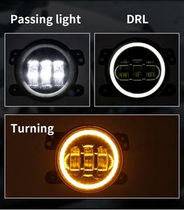 4 pollici Ha Condotto Le Luci Fendinebbia con Halo Anello per il 1997-2016 Jeep Wrangler TJ JK Illimitato <span class=keywords><strong>2</strong></span> Porta 4 porta Wrangler JK accessori - Product Image 4