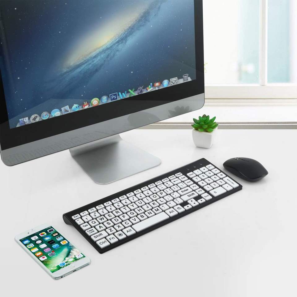 Large Print Keyboard With High Contrast Keys for Visual Impairments or ...