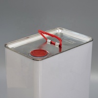 Bidon en fer blanc oblong personnalisé de 10 L pour huile de réfrigération, conteneur en fer blanc avec joint de sécurité pour l'emballage de liquides chimiques