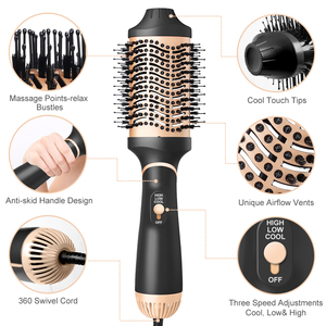 <span class=keywords><strong>Secador</strong></span> de pelo 3 en 1 de cerámica caliente profesional, 1000W, alisador y estilizador, volumizador rotativo, <span class=keywords><strong>cepillo</strong></span> eléctrico de aire caliente - Product Image 1