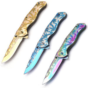 جودة عالية الفولاذ المقاوم للصدأ في الهواء الطلق جيب فائدة التخييم سكين 3D المطبوعة للطي التصميم التكتيكي تصنيع المعدات الأصلية للتخصيص - Product Image 1