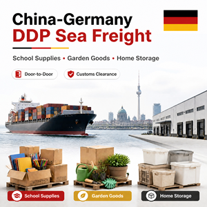 Transitaire maritime Chine-Allemagne DDP pour fournitures scolaires, articles de jardinage, stockage domestique, prix compétitif, assistance 24/7, FBA/entreposage - Product Image 1