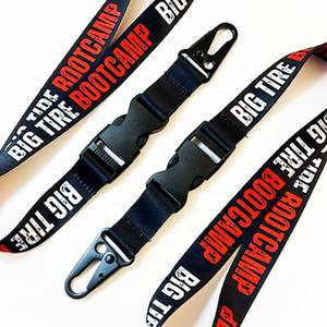 Cordon de cou en polyester standard personnalisé avec mousqueton en métal noir à dégagement rapide - Product Image 5