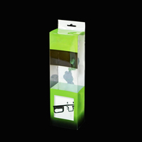 Boîtes d'emballage pliables en PVC vert imprimé, en plastique recyclé transparent durable, en acétate, en vinyle, en PVC, en PET, en RPET