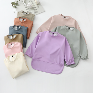 중국 도매 긴 소매 방수 아기 턱받이 수 있습니다 맞춤형 인쇄 외관 합리적인 가격 소매와 아기 턱받이 - Product Image 6