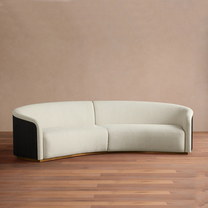 Sofá de Tela Minimalista Moderno de Estilo Italiano, Relleno de Esponja, Diseño en Forma de Arco, Móvil, de Una Plaza, para Salas de Estar y Casas de Huéspedes - Product Image 1