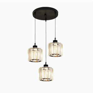 Nordic 3 - Head Crystal Chandelier, Modern Minimalist Light for Dining Room/<b>Study</b>/Bar, Luxury Creative Pendant <b>Lamp</b> - Product Image 1