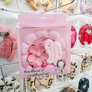 Yıkama yüz temizleme süngeri bulut saç bandı güzellik makyaj kravat Spa kafa bandı saç bandı saç tokası hediye kutusu bileklik seti - Product Image 3