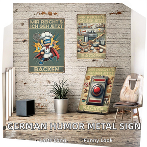 Letrero Metálico Vintage con Humor Alemán, Placa Pintada con Impresión UV, Decoración para Pared de Bar, Cervecería, Garaje o Cuarto de Hombre - Product Image 2