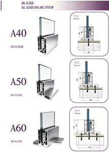 Modern House Railing Designs View Mate A20 Aluminum Glass Balcony Railing System with Tempered Glass Rust Resistant & LED - Product Image 4