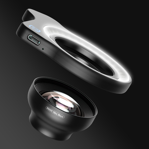 Chuyên Nghiệp 5K HD 10X Siêu <span class=keywords><strong>Macro</strong></span> Phổ Clip Chất Lượng Hàng Đầu Máy Ảnh Ảnh <span class=keywords><strong>Macro</strong></span> Điền Ống Kính Ánh Sáng Kit Đối Với iPhone Samsung Android - Product Image 3