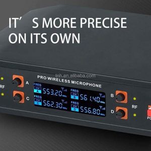 TNH K8, el más nuevo, micrófono inalámbrico VHF de 4 canales, micrófono de mano, distancia de 100 metros, señal fuerte, puesta en escena, KTV - Product Image 4