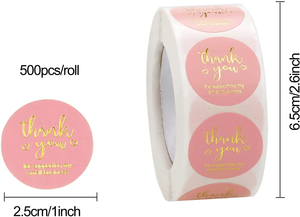 Etiquetas Adhesivas Personalizadas con Logotipo, Etiquetas Redondas Multicolores de Agradecimiento para Cajas y Bolsas de Empaque - Product Image 4