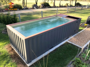 <span class=keywords><strong>Piscine</strong></span> hors sol en conteneur maritime standard américain de 20 pieds avec revêtement en fibre de verre pour jardin - Product Image 3