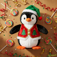 Lustiges Besticktes Weihnachts-Pinguin-Plüschtier 31cm-50cm Polyester PP-Baumwollfüllung Unisex Alle Altersgruppen Neuartiges Feiertagsgeschenk für