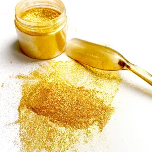 Poussière de lustre <span class=keywords><strong>comestible</strong></span> Ingrédients alimentaires Pigment scintillant Paillettes comestibles pour alcool Boisson Poudre d'or - Product Image 1
