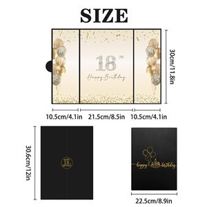 Carte de signature noire et or pour 18e anniversaire, livre d'or personnalisé de luxe pour fête d'anniversaire - Product Image 5