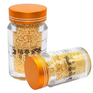 1g/bottle Edible Gold Flakes for Food Decoration Coffee Tea Drinks Decoration Ingredients 24K Pure Gold Leaf Foil Dust