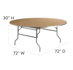 10 to 12 people Wholesale party banquet wedding event round folding Table manufacturer factory supplier 8'ft feet 6' 72" 60"inch