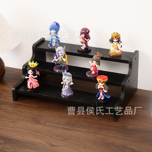 Wooden Tiered <b>Shelf</b> Multi Purpose Desktop Storage Rack Rectangle Standing Type Office Organizer Neatening Storage - Product Image 4
