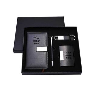 Set de Regalo Promocional: Caja de Cartón con Logotipo, Diario de Bolsillo A6, Bolígrafo Roller, Estuche para Tarjetas con Tapa Abatible, Llavero - Product Image 2