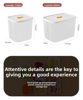 Ensemble de 3 contenants hermétiques pour aliments, sans BPA, boîtes de rangement de cuisine en plastique multi-tailles pour réfrigérateur