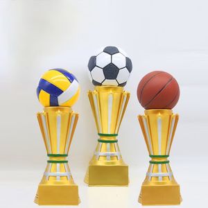 <span class=keywords><strong>Coupe</strong></span> de trophée en résine personnalisée de 40 cm 45 cm pour les récompenses de football, de volley-ball et de basketball pour les réunions sportives scolaires, <span class=keywords><strong>coupe</strong></span> de récompenses de volley-ball - Product Image 2