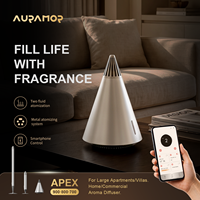 Diffuseur d'arômes en métal contrôlé par application, Auramor, diffuseur intelligent de luxe alimenté par batterie USB, 100 ml, sans eau, machine à huile parfumée, hôtel, maison