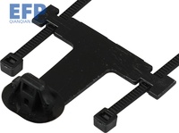 50 Uds. De bridas de nailon negro, sujetador de cremallera para remolque de coche, remaches de empuje de 11mm, forro de techo de alfombra, Clip de envoltura de cableado para remolque de coche