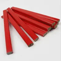Рекламный набор крупными партиями строительных карандашей для свинцовой плотничной ленты черного цвета с логотипом твердый под заказ красный деревянный плотничный карандаш