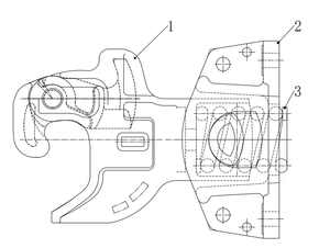 Ensemble de coupleur et de fourche pour <span class=keywords><strong>locomotive</strong></span> ferroviaire - Product Image 5